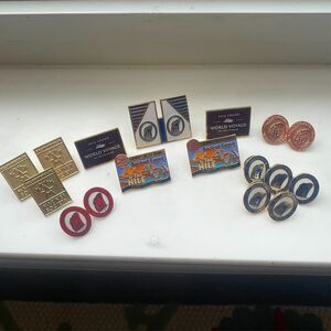 Lot of 17 Enamel Lapel Hat Pins Holland America Cruises Travel